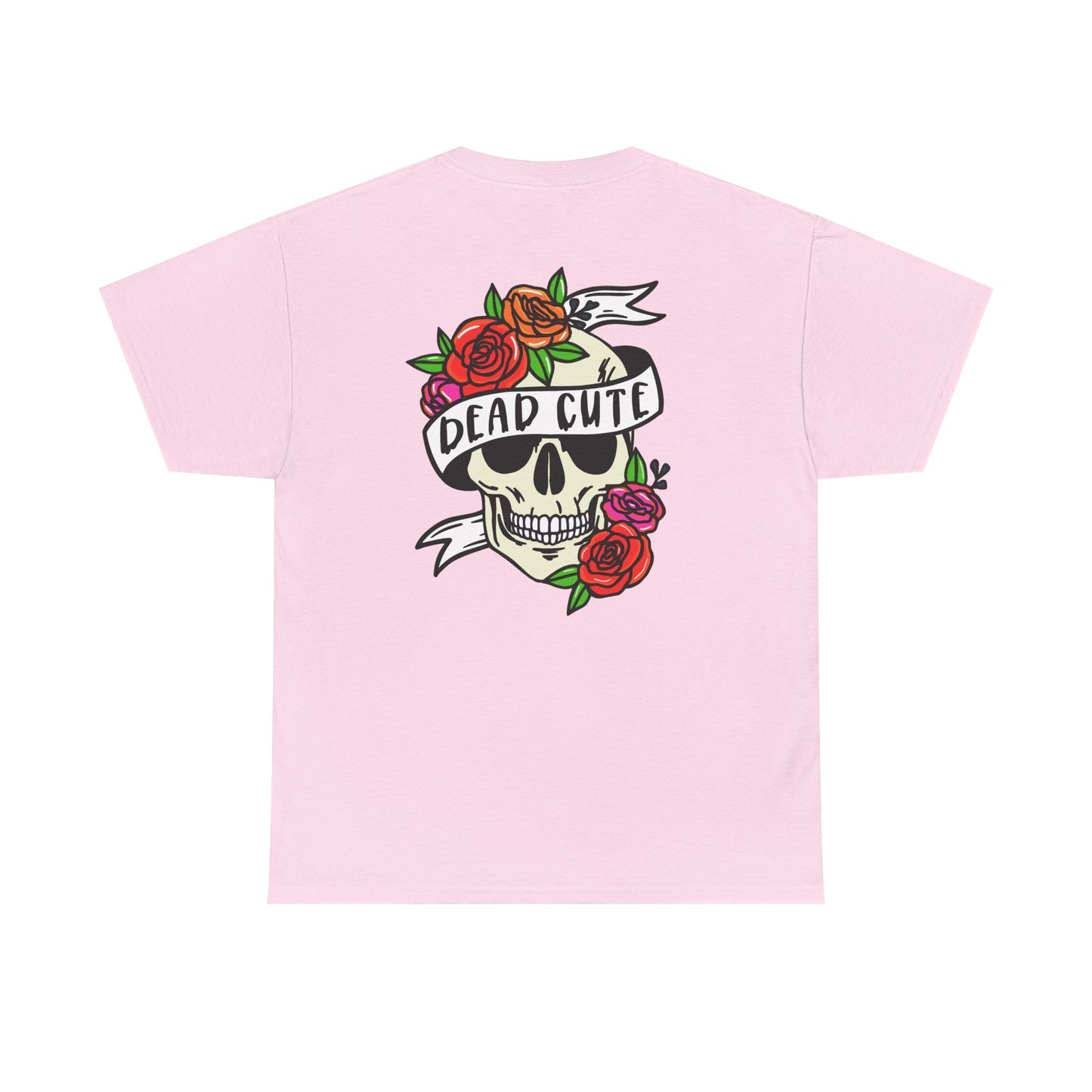 T-shirt tattoo skull dead cute floral Unisex Heavy Cotton Tee, Grunge Tshirt, Vintage Graphic Top, Cool Tees, Goth Shirt, Alternative