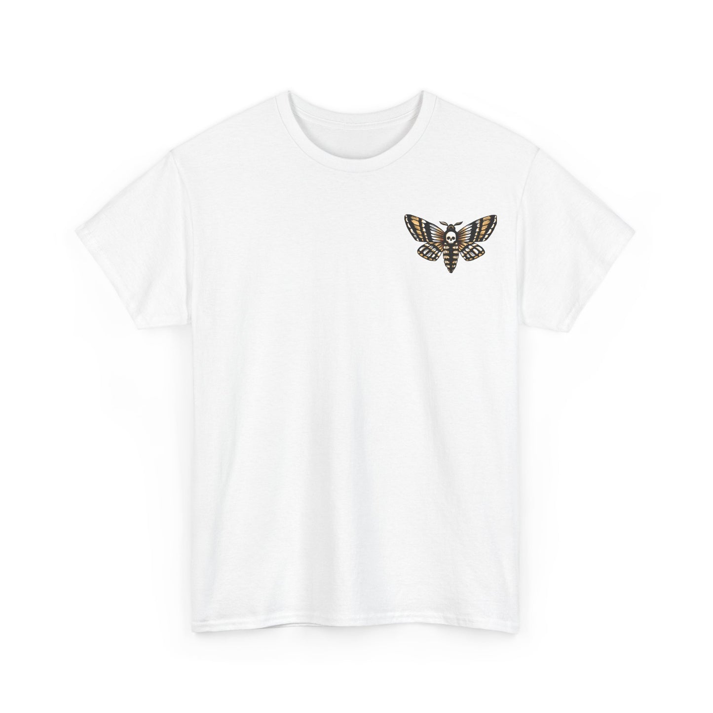 T-shirt Death head moth Floral Tattoo, Gothic Unisex Tee, Skull Butterfly Shirt, Halloween Tee, Dark Floral Top