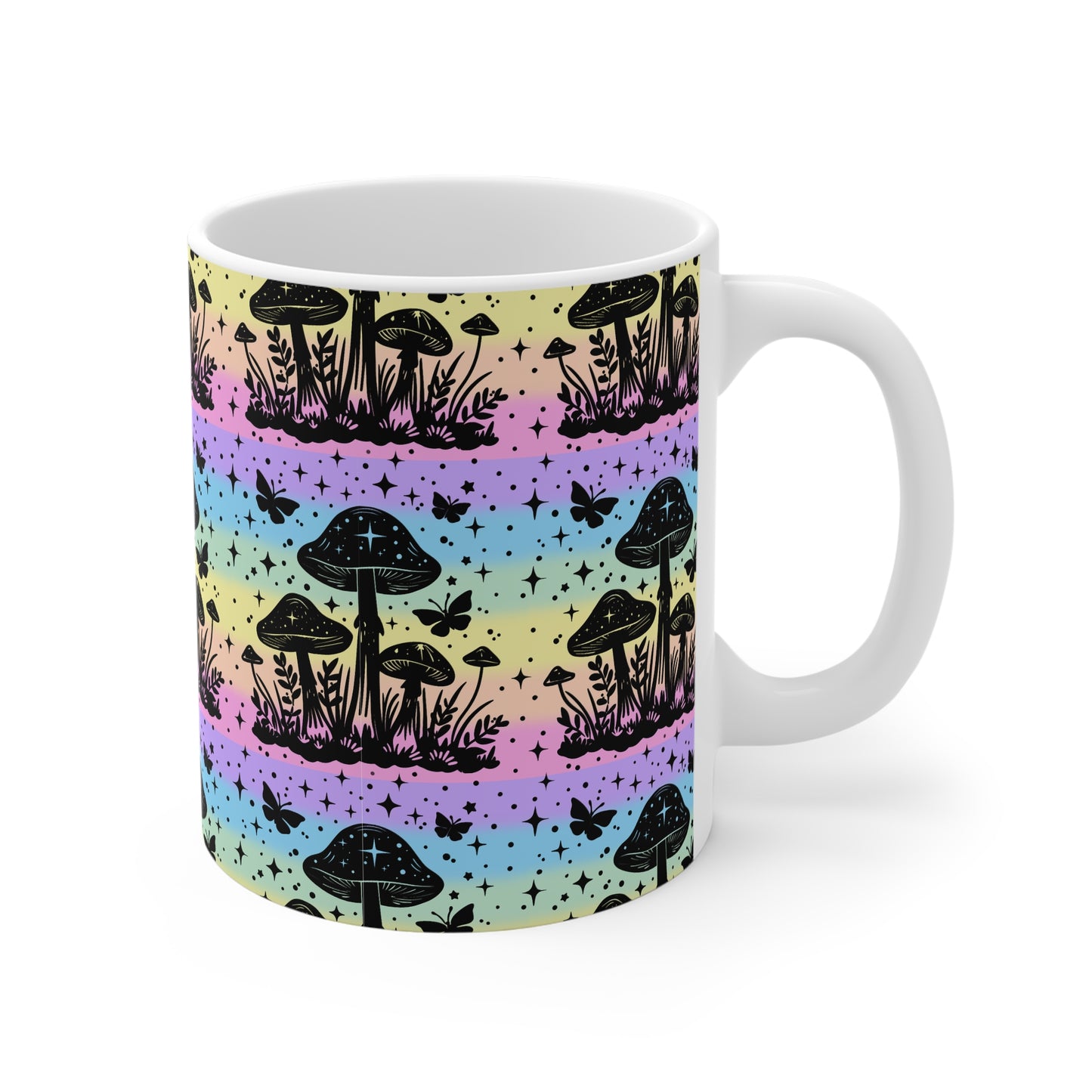 11oz rainbow mushroom mug