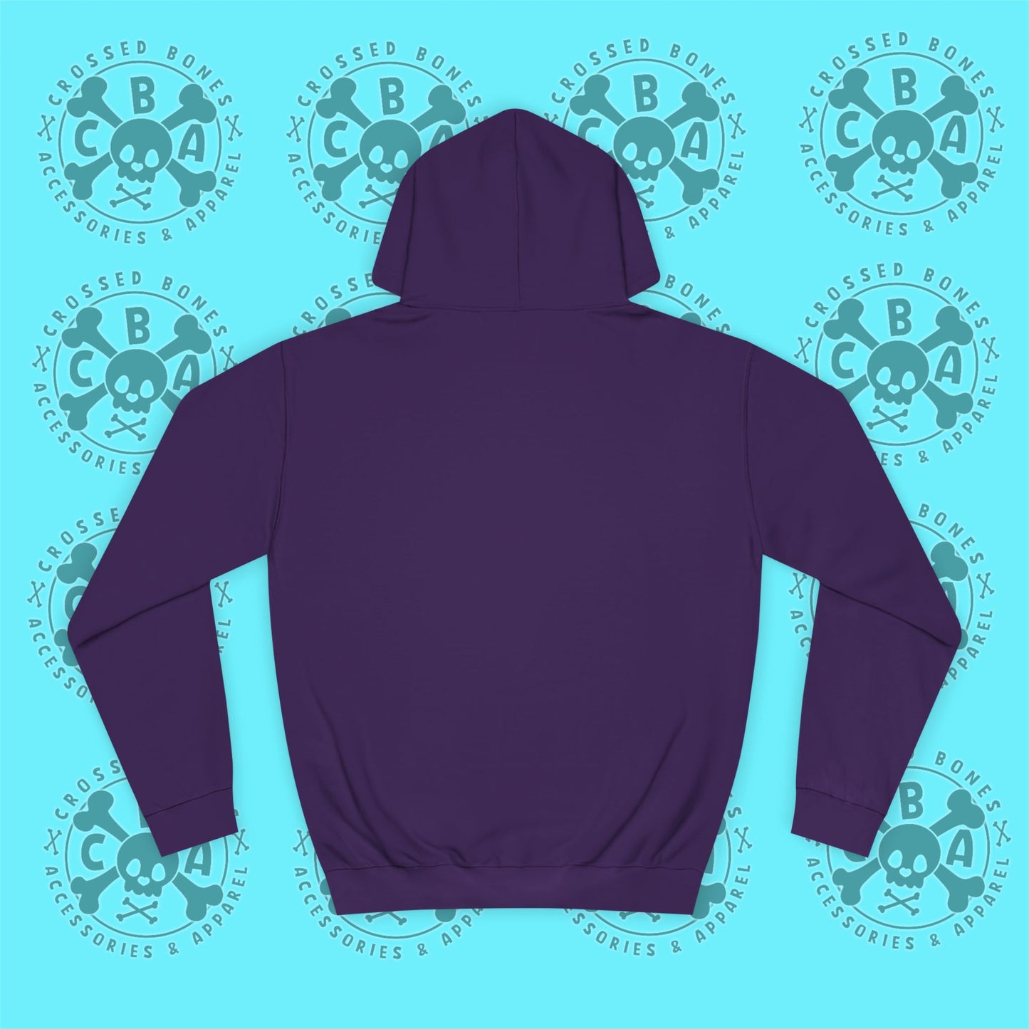 Purple unisex college hoodie with fan drawn jinx, arcane, anime