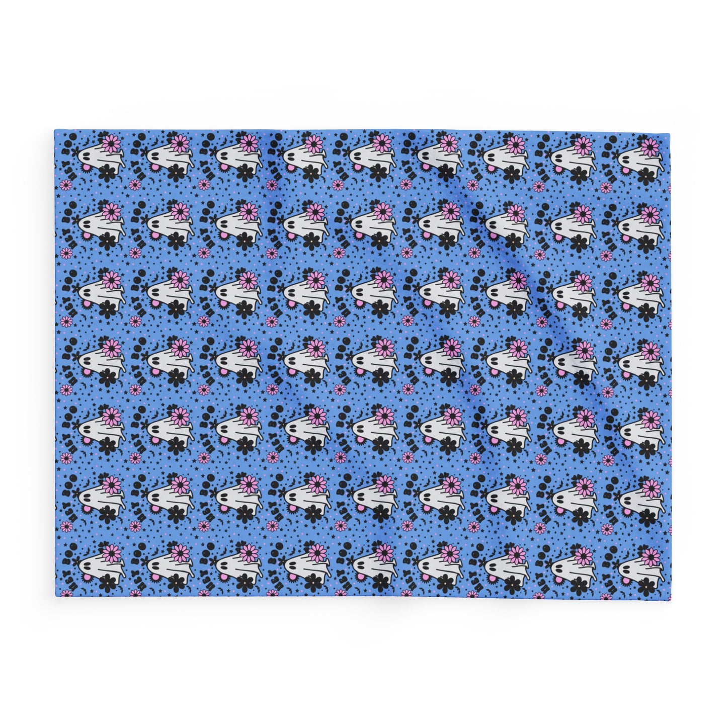 Blue, hey boo, ghost artic fleece blanket, halloween
