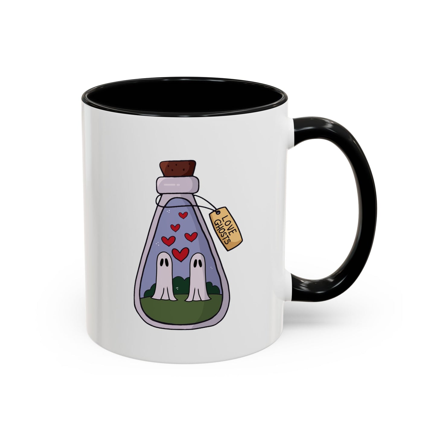 Ghost lovers in jar Accent Coffee Mug (11, 15oz) spooky, halloween