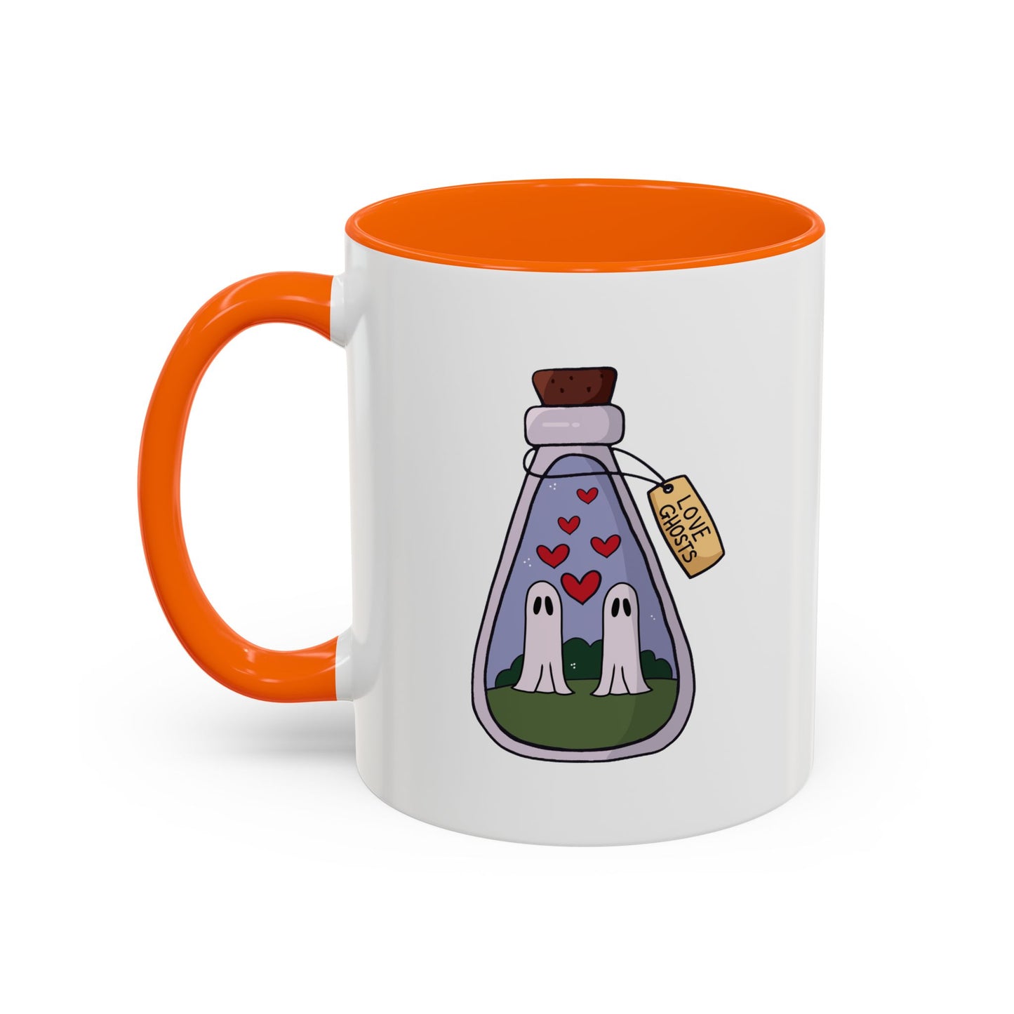 Ghost lovers in jar Accent Coffee Mug (11, 15oz) spooky, halloween