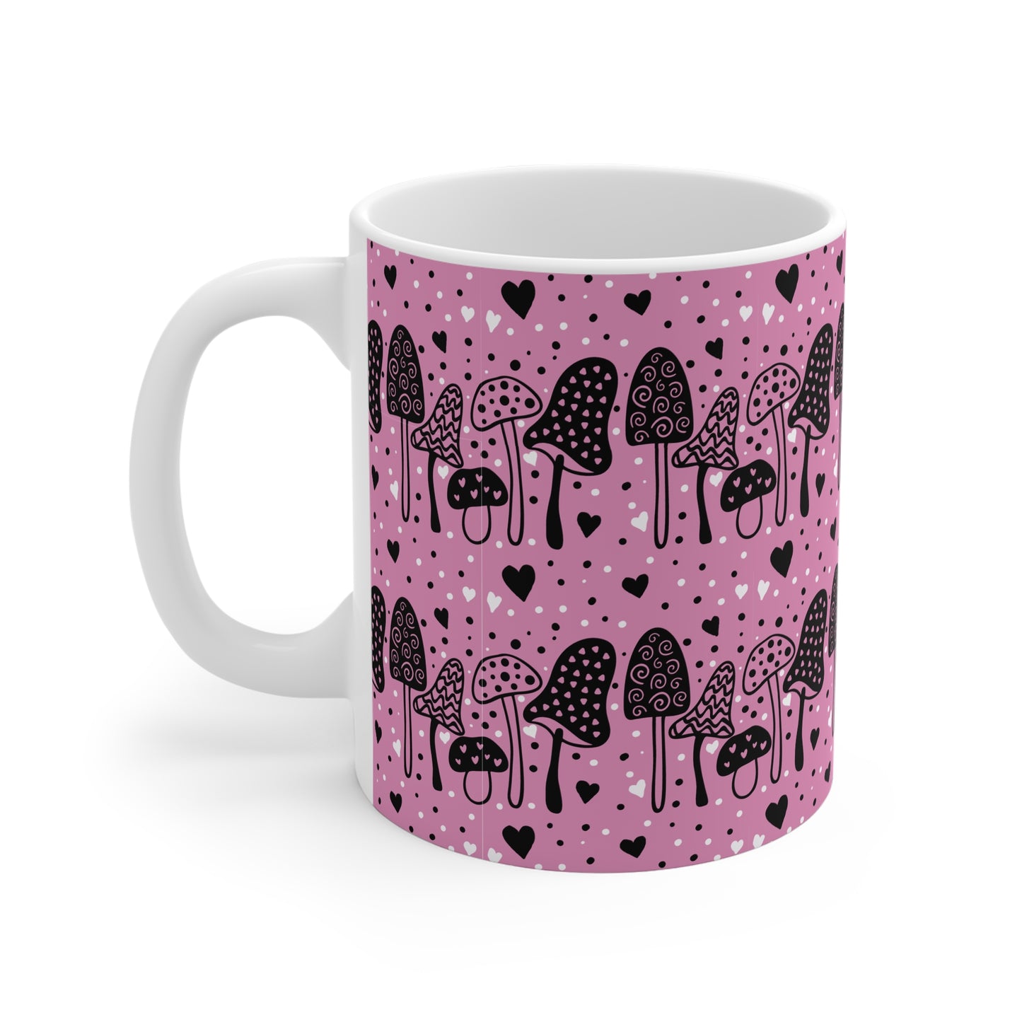 11oz Pink mushroom Mug