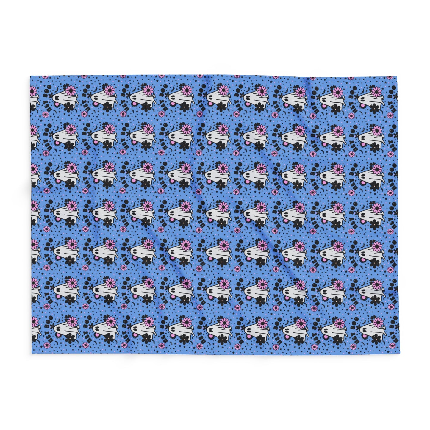 Blue, hey boo, ghost artic fleece blanket, halloween
