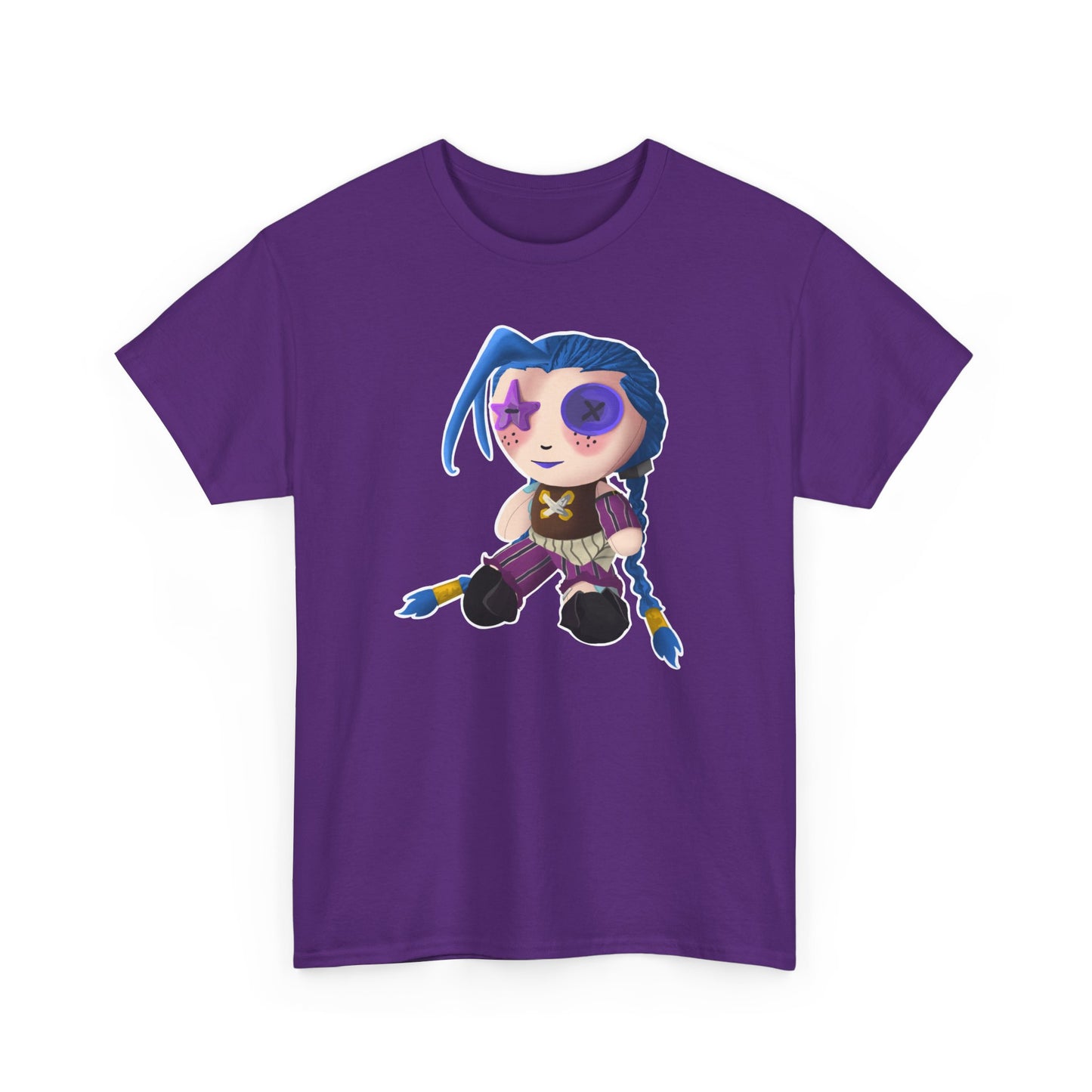 Jinx Arcane T-Shirt Purple Anime, Unisex T-shirt