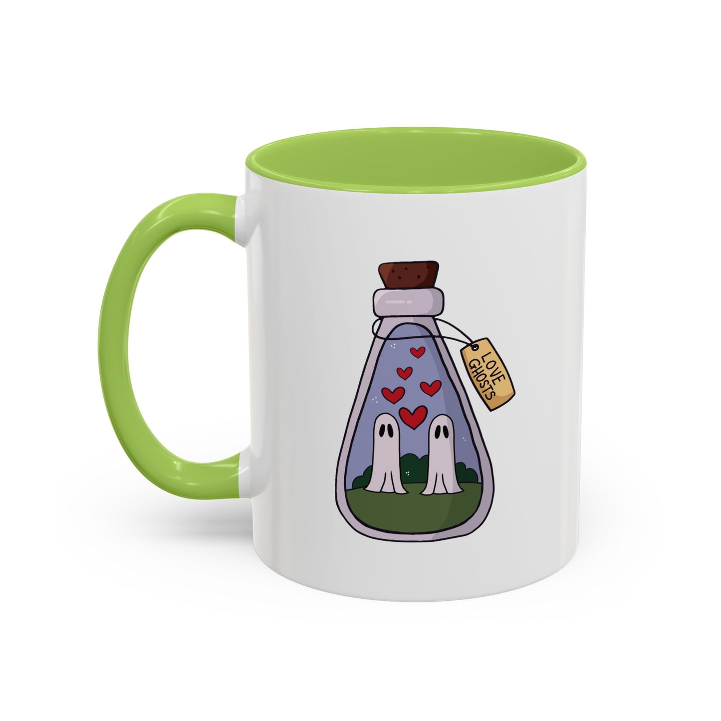 Ghost lovers in jar Accent Coffee Mug (11, 15oz) spooky, halloween