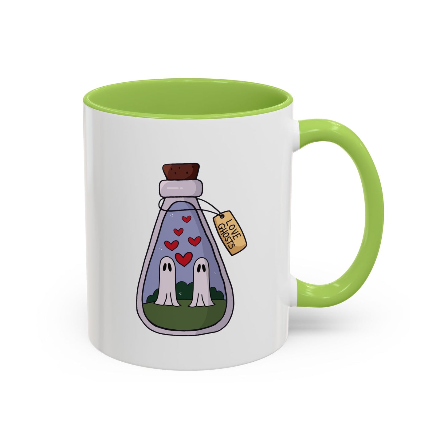 Ghost lovers in jar Accent Coffee Mug (11, 15oz) spooky, halloween