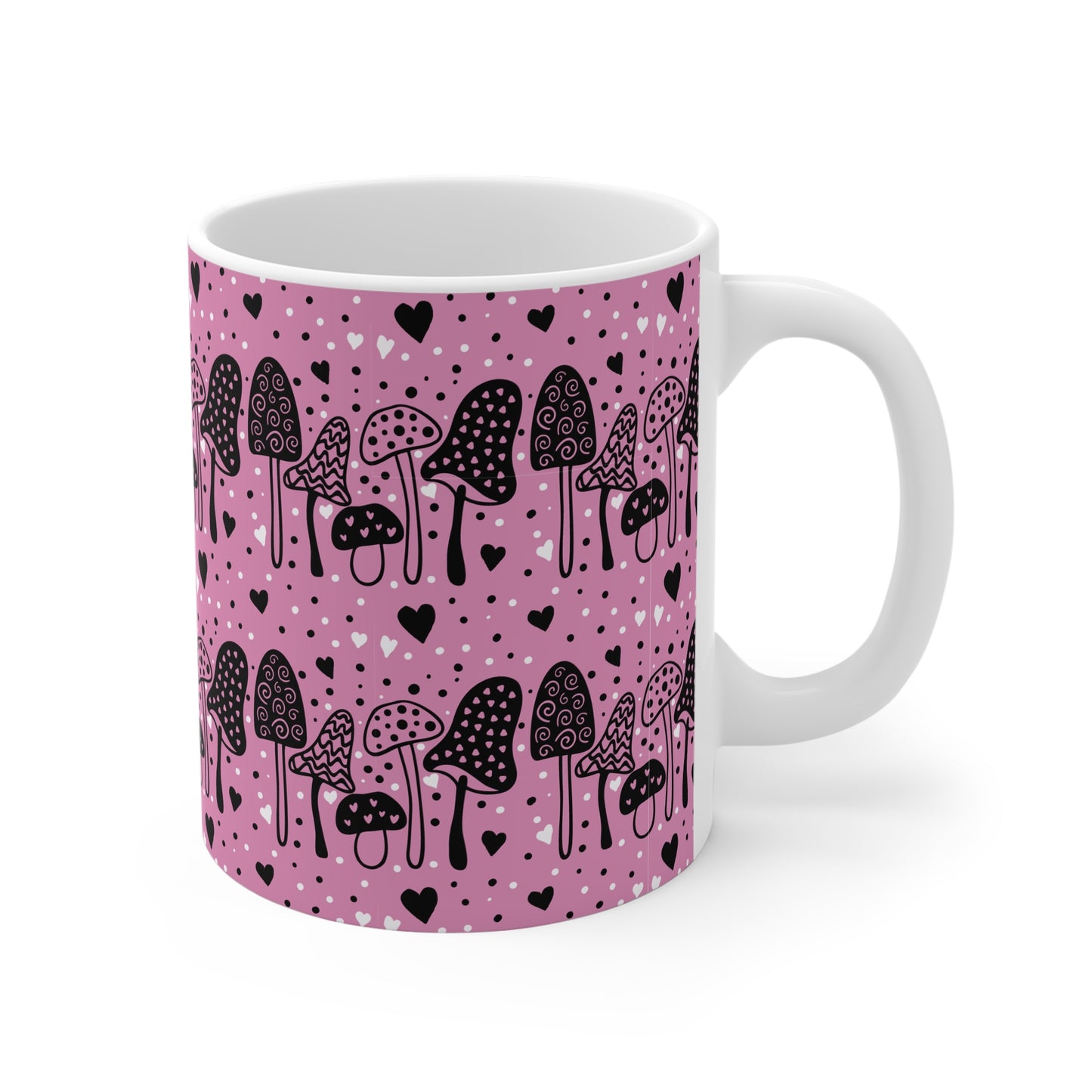 11oz Pink mushroom Mug