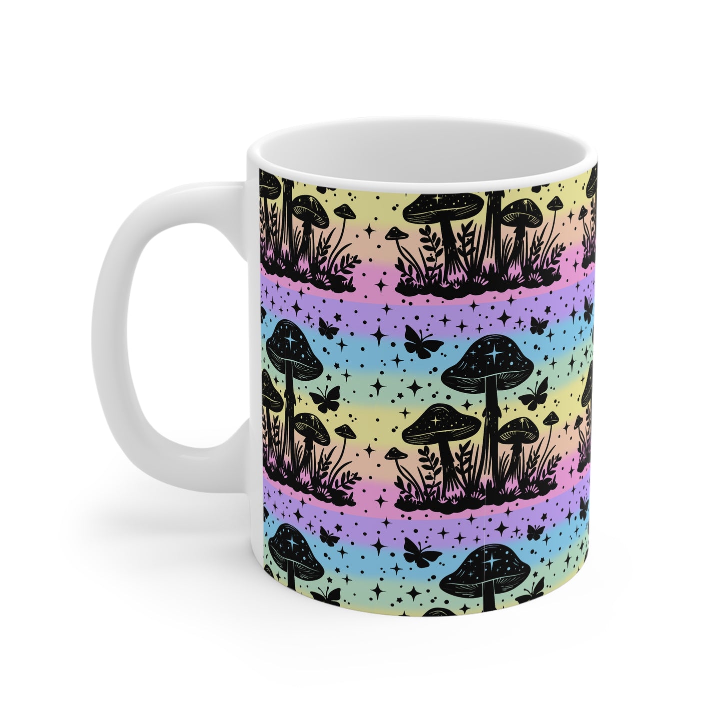 11oz rainbow mushroom mug
