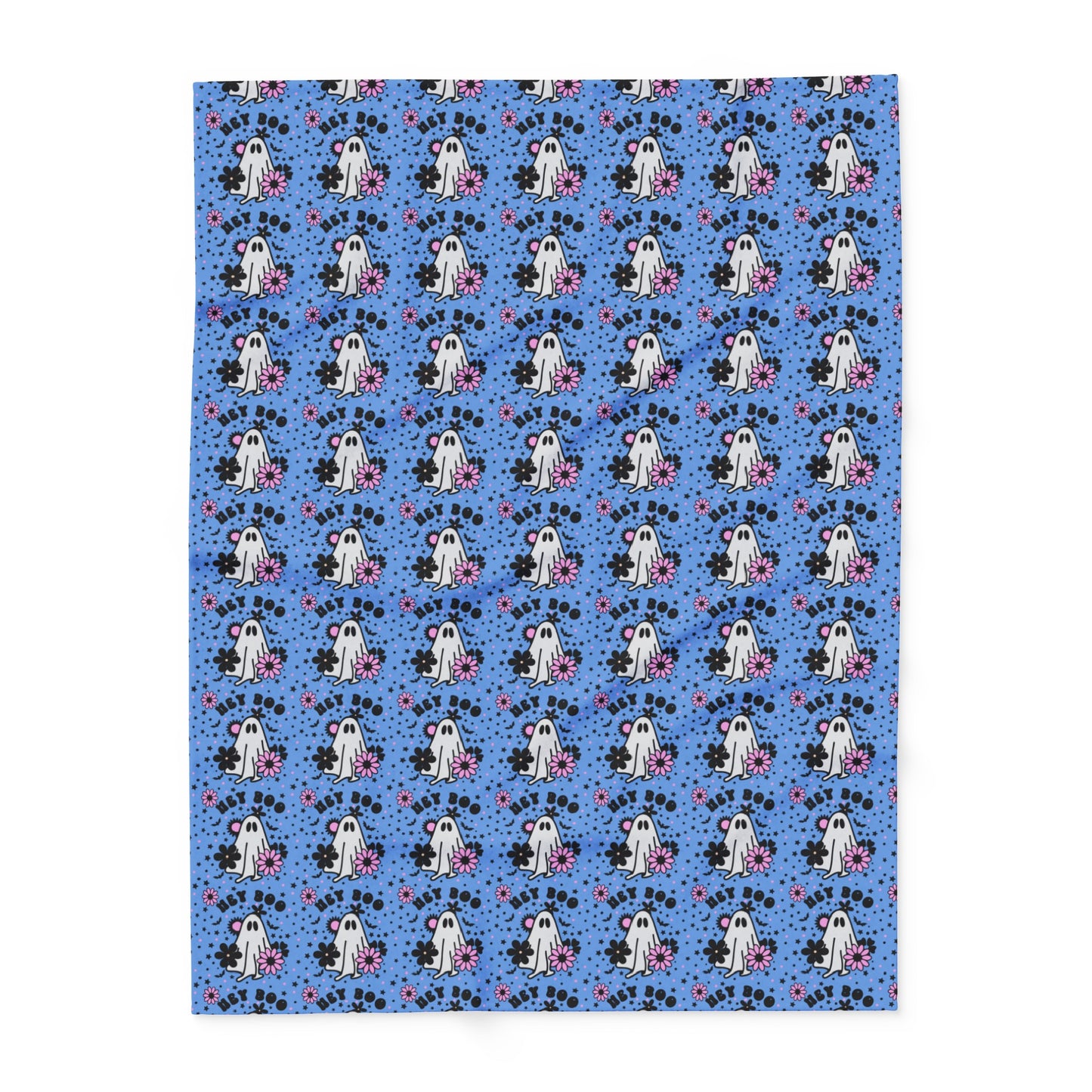Blue, hey boo, ghost artic fleece blanket, halloween