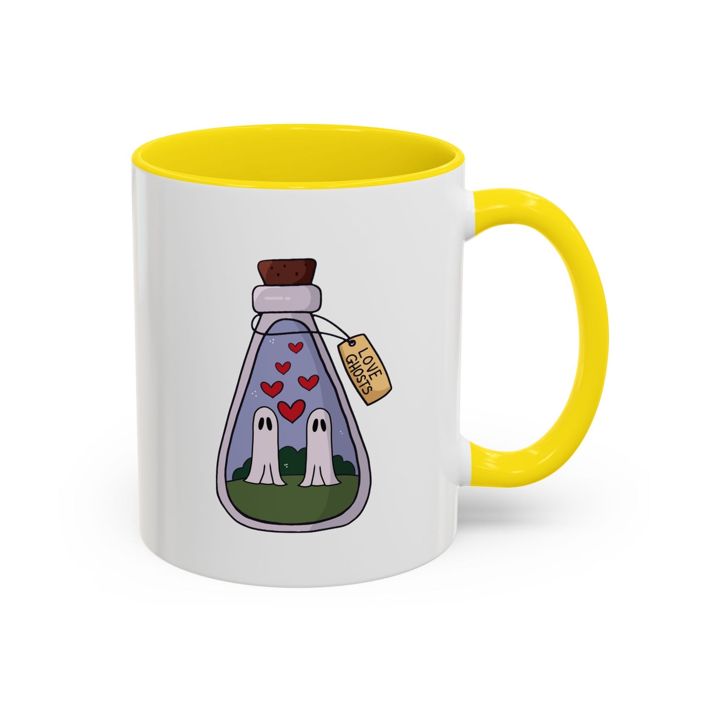 Ghost lovers in jar Accent Coffee Mug (11, 15oz) spooky, halloween