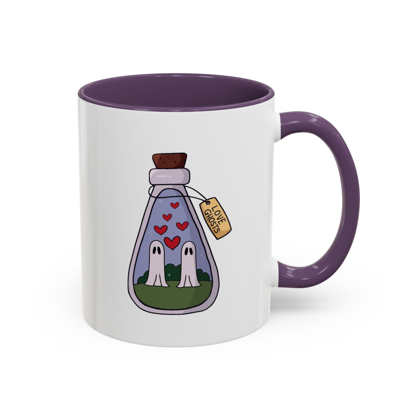 Ghost lovers in jar Accent Coffee Mug (11, 15oz) spooky, halloween