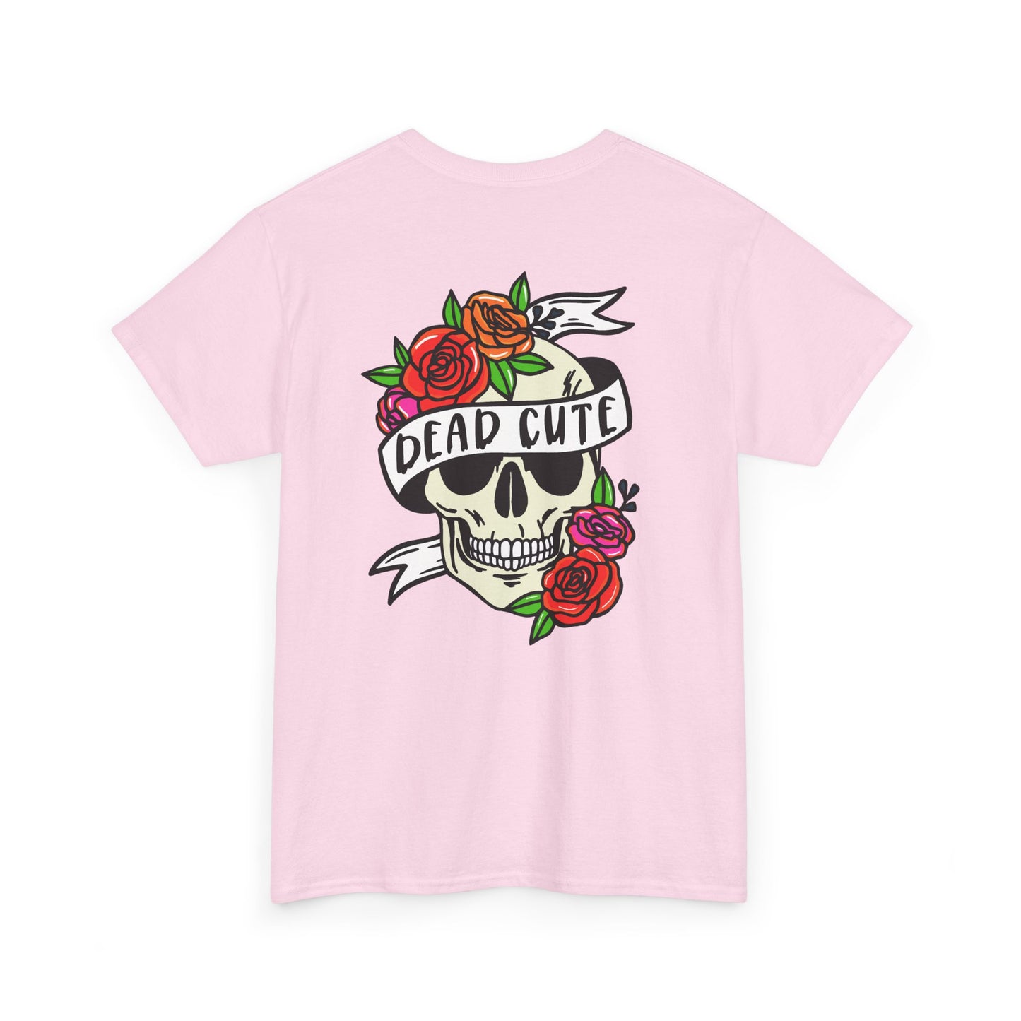 T-shirt tattoo skull dead cute floral Unisex Heavy Cotton Tee, Grunge Tshirt, Vintage Graphic Top, Cool Tees, Goth Shirt, Alternative