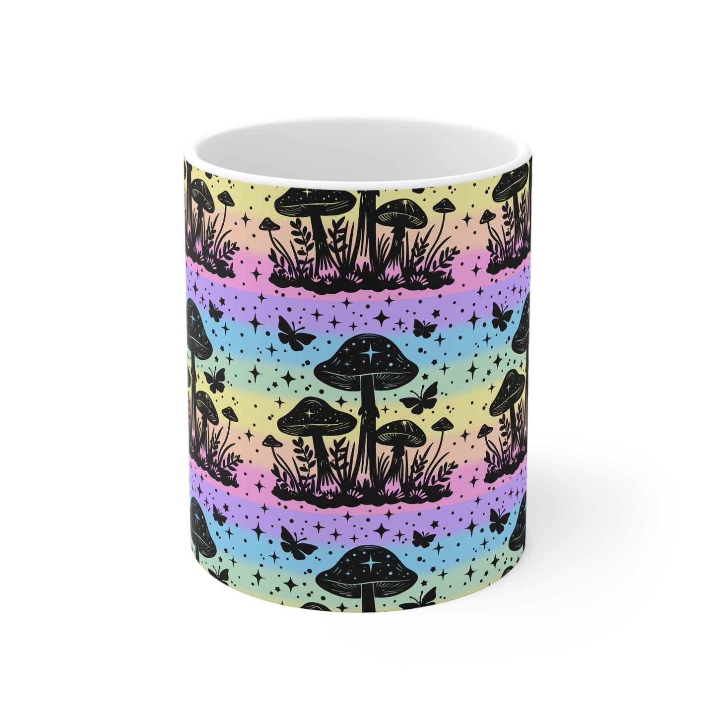 11oz rainbow mushroom mug