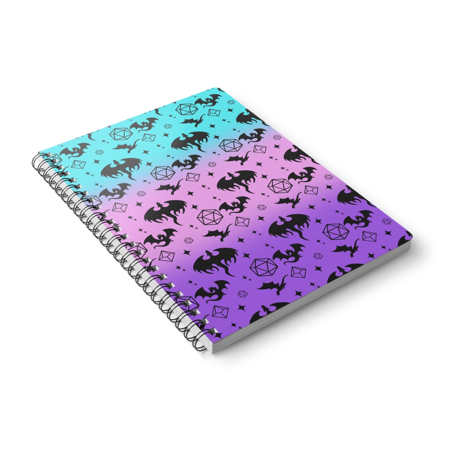 Fantasy-Themed Wirobound Notebook, Perfect for Journaling, D&D Campaigns, Gifts for Creatives, Art Projects, School Supplies