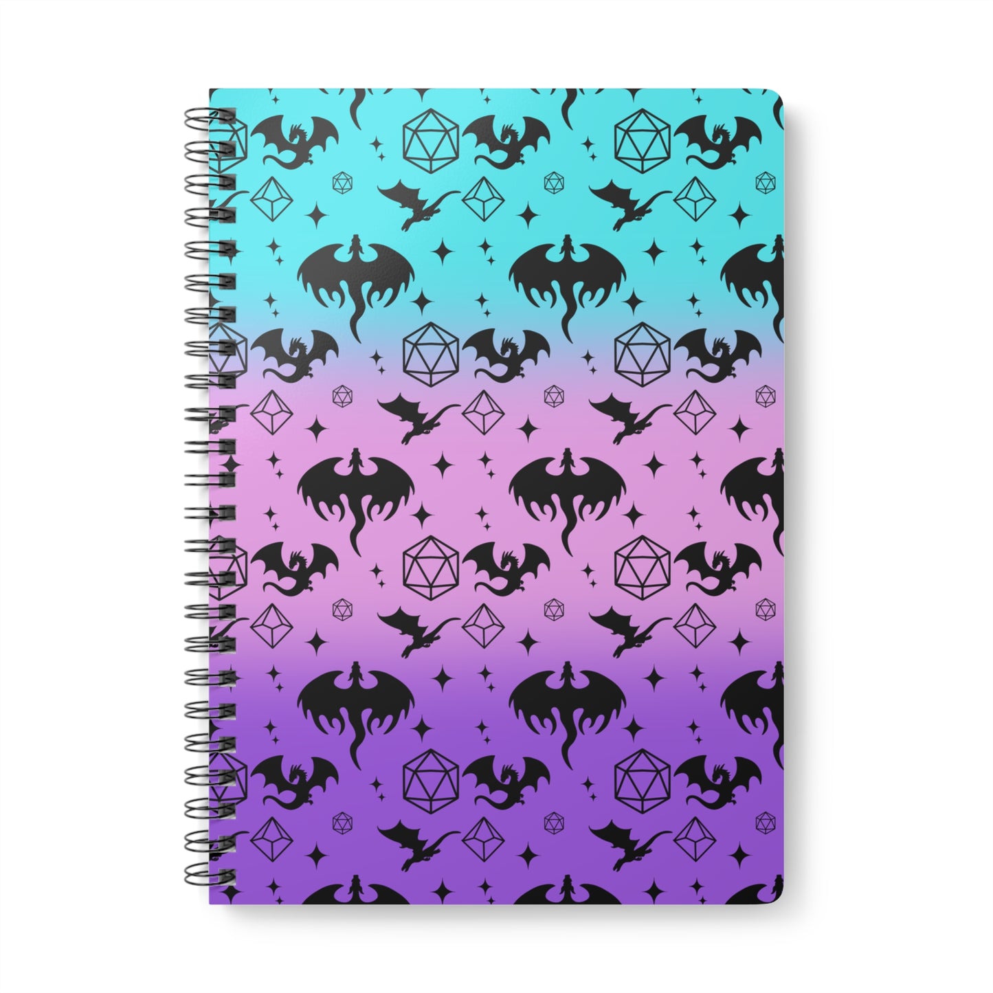 Fantasy-Themed Wirobound Notebook, Perfect for Journaling, D&D Campaigns, Gifts for Creatives, Art Projects, School Supplies