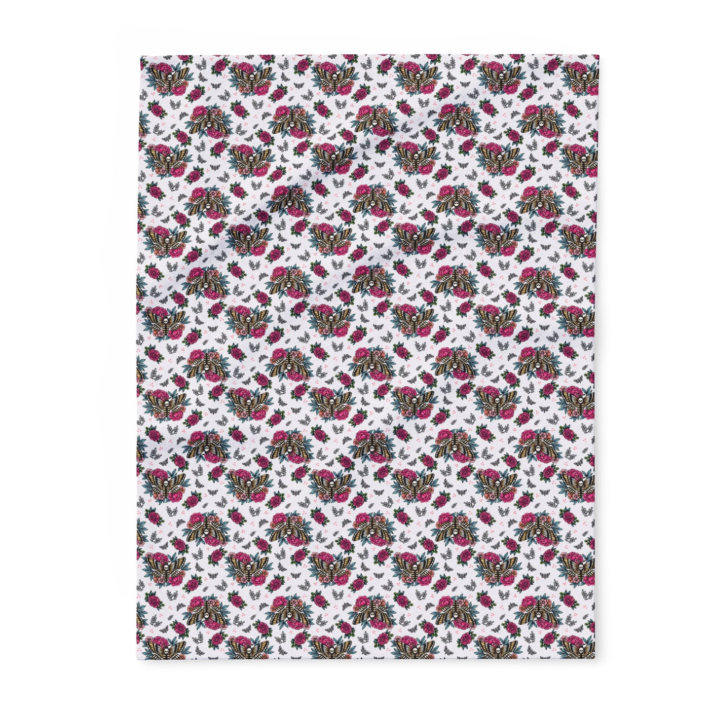 Death head moth design Arctic Fleece Blanket