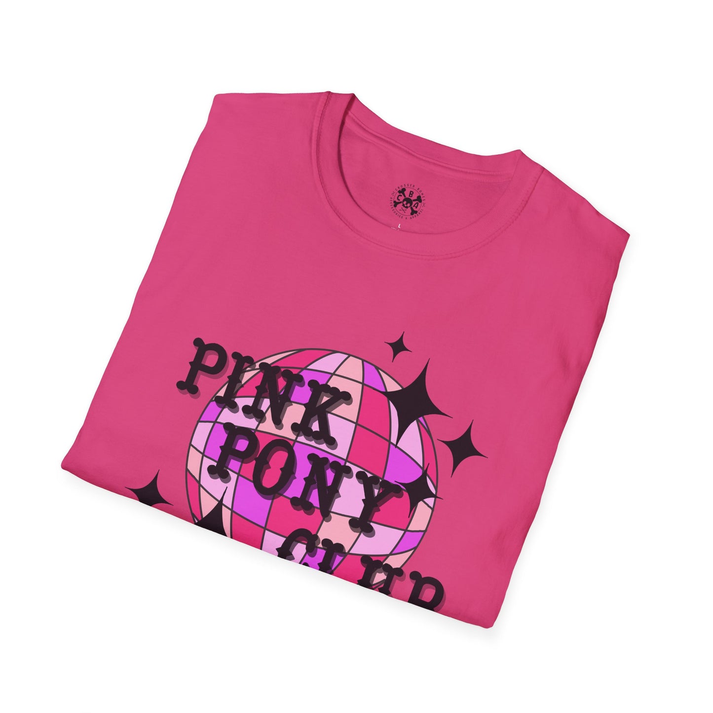 Unisex Pink Pony Club t shirt pink white disco ball Chappell Roan