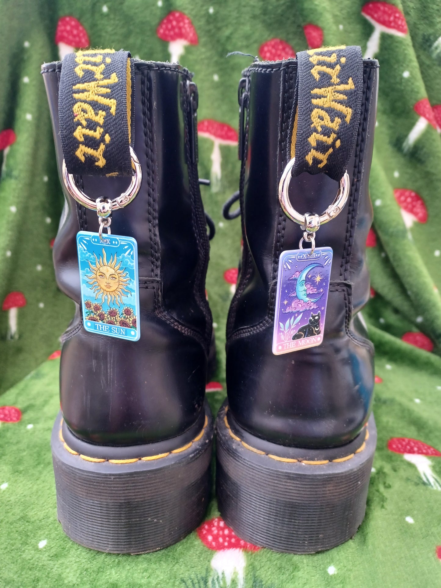 Tarot card boot charms