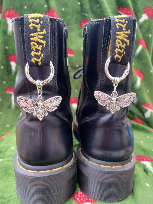 Death head moth boot charms