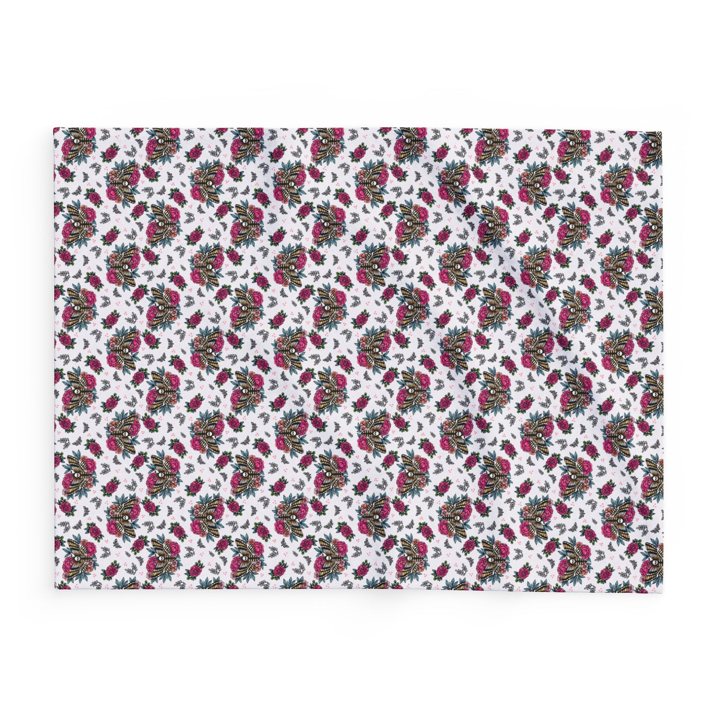 Death head moth design Arctic Fleece Blanket