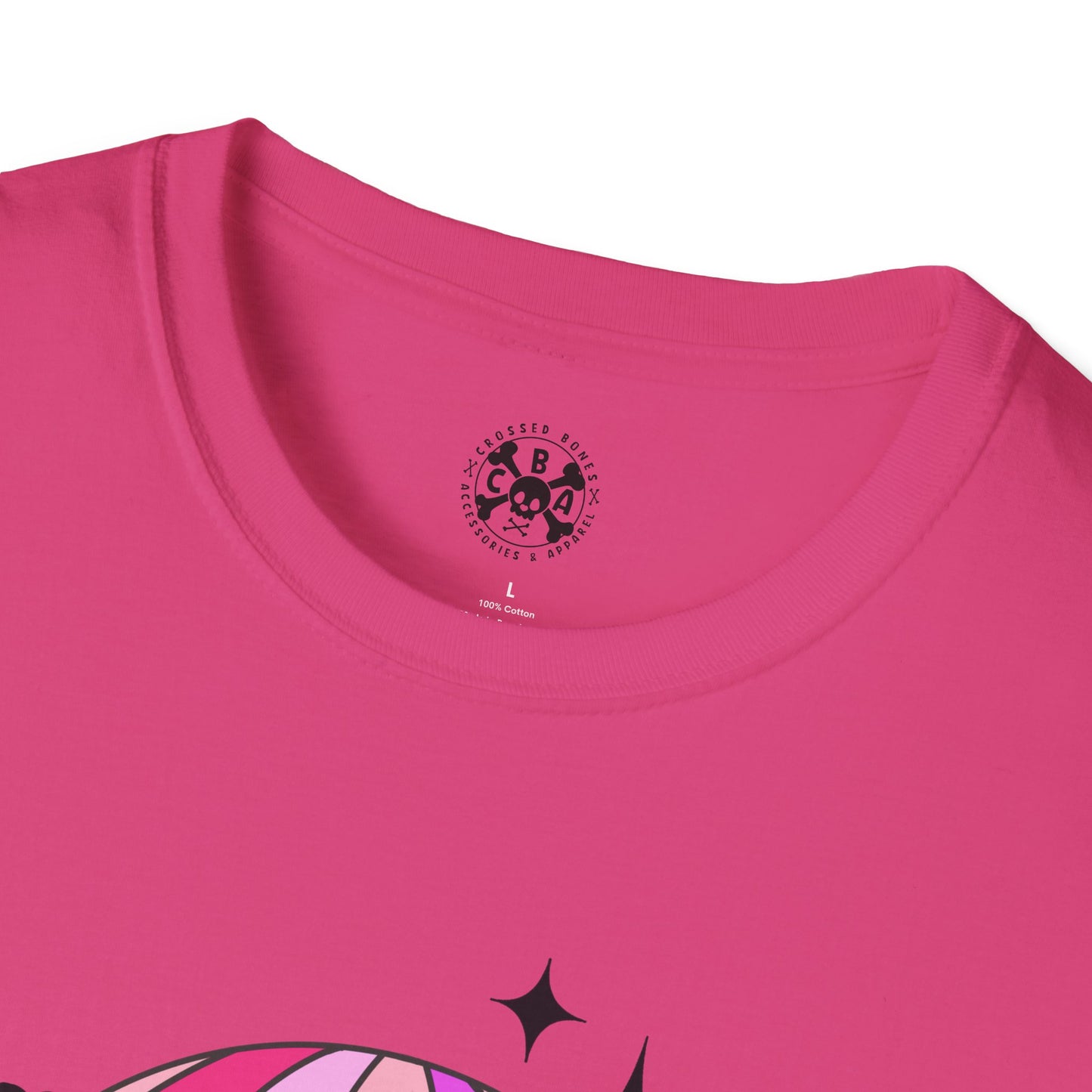 Unisex Pink Pony Club t shirt pink white disco ball Chappell Roan