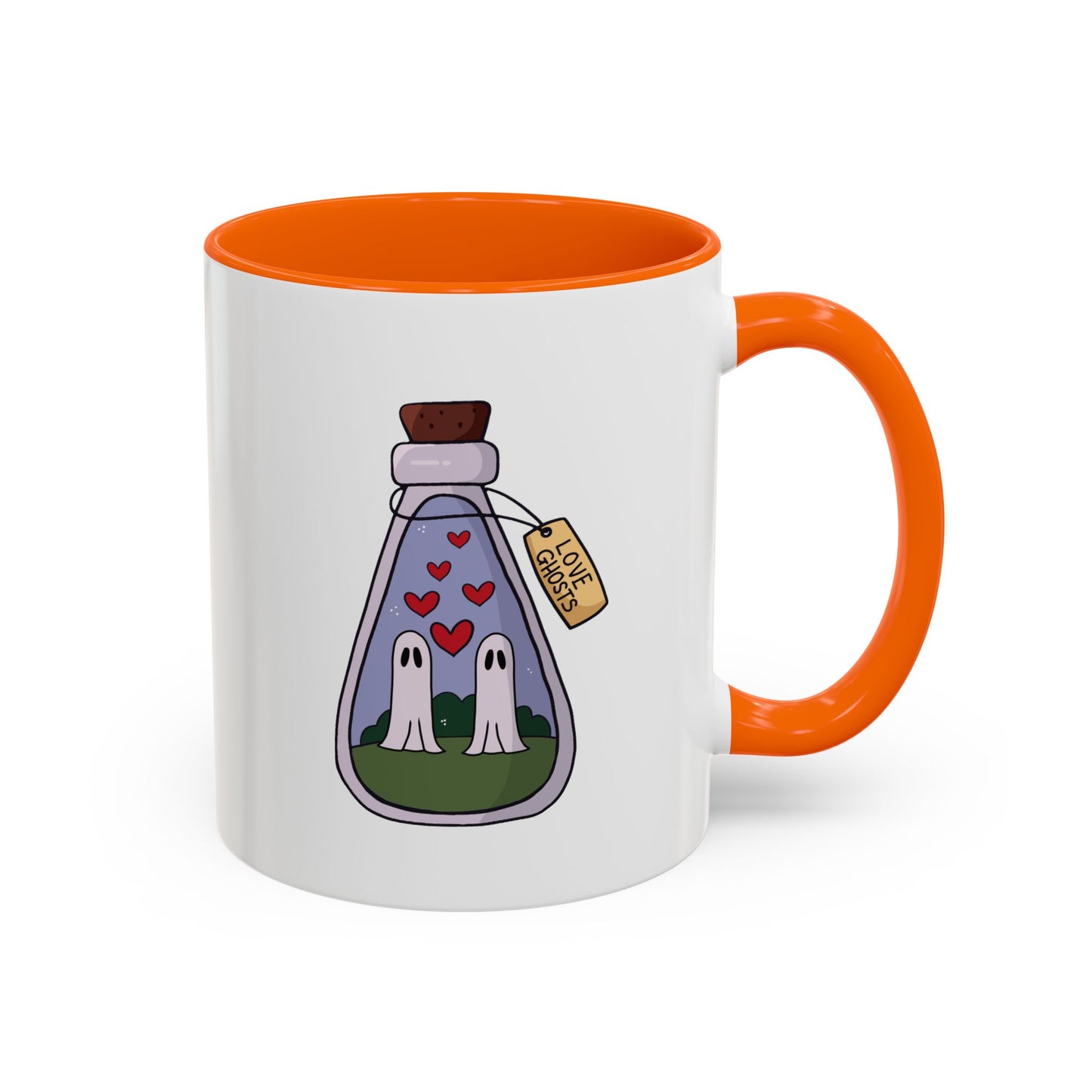 Ghost lovers in jar Accent Coffee Mug (11, 15oz) spooky, halloween