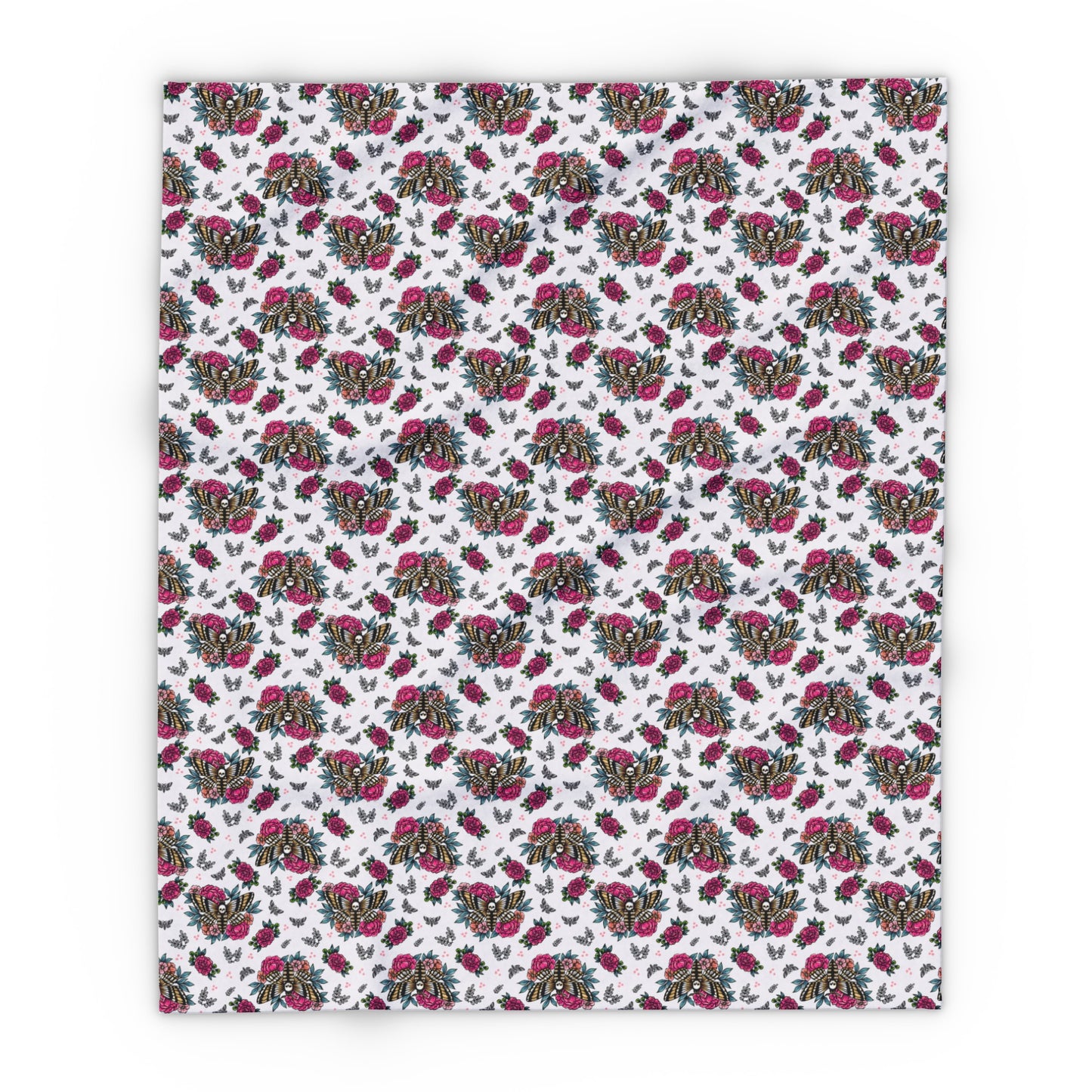 Death head moth design Arctic Fleece Blanket